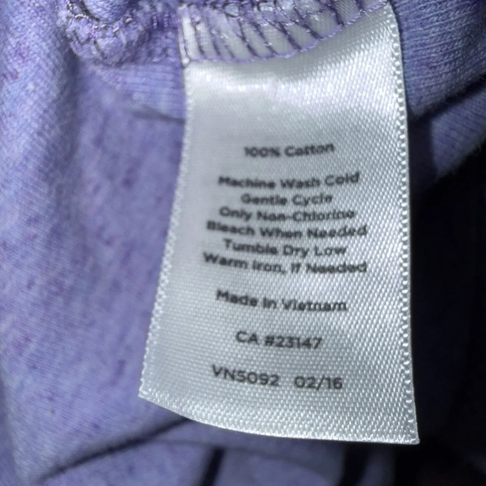 T by Talbots Pullover Sweatshirt Knit Cowlneck Heather Purple XL Cotton